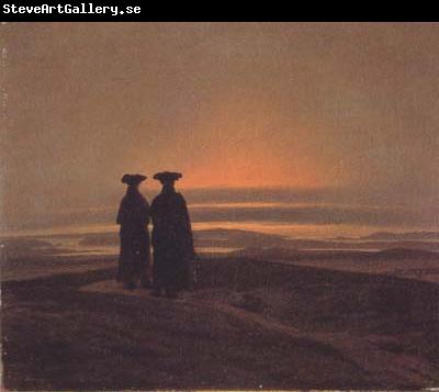 Caspar David Friedrich Two Men at Twilight (mk10)